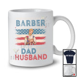 Vintage Barber Most Important Call Me Dad Husband, Proud Father's Day American Flag, Family T-Shirt