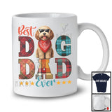 vintage Best Dog Dad Ever, Lunettes de soleil Cockapoo à carreaux pour la fête des pères, T-shirt de la famille papa