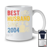 Vintage Best Husband Since 2004, Happy 20th Wedding Anniversary, Matching Couple Family T-Shirt