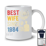 Vintage Best Wife Since 1984, Happy 40th Wedding Anniversary, Matching Couple Family Lover T-Shirt
