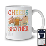 Vintage Cheers Brother, Amazing Father's Day Glass Of Beer Baby Milk Bottle, New Dad Family T-Shirt