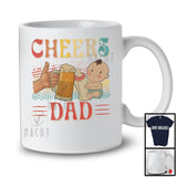 Vintage Cheers Dad, Amazing Father's Day Glass Of Beer Baby Milk Bottle, New Dad Family T-Shirt