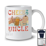 Vintage Cheers Uncle, Amazing Father's Day Glass Of Beer Baby Milk Bottle, New Dad Family T-Shirt