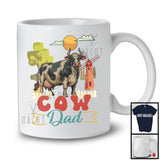 Vintage Cow Dad, Awesome Father's Day Cow Farm Animals, Matching Farmer Family Group T-Shirt