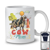 Vintage Cow Mom, Awesome Mother's Day Cow Farm Animals, Matching Farmer Family Group T-Shirt