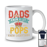 Vintage Dads Know A Lot Pops Know Everything, Humorous Father's Day Mustache, Family Group T-Shirt