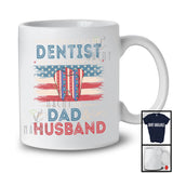 Vintage Dentist Most Important Call Me Dad Husband, Proud Father's Day American Flag, Family T-Shirt