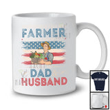 Vintage Farmer Most Important Call Me Dad Husband, Proud Father's Day American Flag, Family T-Shirt