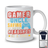 Vintage Gamer Uncle Saving The World, Joyful Father's Day Video Games Controller, Gamer T-Shirt