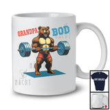 Vintage Grandpa Bod, Amazing Father's Day Bear Animal Weightlifting, Matching Family Group T-Shirt
