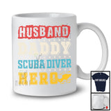 Vintage Husband Daddy Scuba Diver Hero, Amazing Father's Day Definition, Careers Family Group T-Shirt
