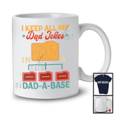 Vintage I Keep All My Dad Jokes In A Dad-A-Base, Humorous Father's Day Coder Database, Family T-Shirt