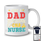 Vintage Just A Dad Who Raised A CNA Nurse, Wonderful Father's Day Nursing Nurse, Family T-Shirt