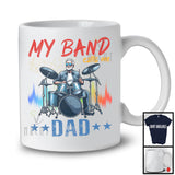Vintage My Band Calls Me Dad, Amazing Father's Day Dad Drummer, Musical Instruments T-Shirt