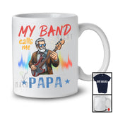 Vintage My Band Calls Me Papa, Amazing Father's Day Papa Guitarist, Musical Instruments T-Shirt