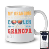 Vintage My Grandma Is Definitely Cooler Than My Grandpa, Happy Father's Day Sunglasses, Family T-Shirt