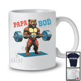 Vintage Papa Bod, Amazing Father's Day Bear Animal Weightlifting Lover, Matching Family Group T-Shirt