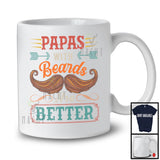 Vintage Papas With Beards Are Better, Amazing Father's Day Bearded Papa, Family Group T-Shirt