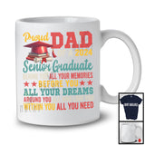 Vintage Proud Dad Of A 2024 Senior Graduate, Awesome Father's Day Graduation, Family T-Shirt