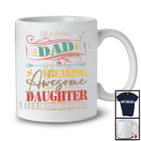 Vintage Proud Dad Of A Freaking Daughter Yes She Bought Me This, Cool Father's Day Family T-Shirt