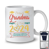 Vintage Proud Grandma Of Two 2024 Graduates, Amazing Mother's Day Twin Graduation, Family T-Shirt