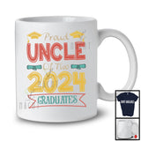 Vintage Proud Uncle Of Two 2024 Graduates, Amazing Father's Day Twin Graduation, Family T-Shirt