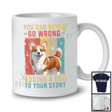 Vintage Retro Adding A Dog To Your Story, Lovely Corgi Paws Owner Lover, Family Group T-Shirt