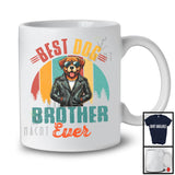 Vintage Retro Best Dog Brother Ever, Amazing Father's Day Puppy Sunglasses, Family Group T-Shirt