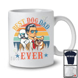 Vintage Retro Best Dog Dad Ever, Humorous Father's Day Dog Sunglasses, Daddy Family T-Shirt