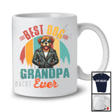 Vintage Retro Best Dog Grandpa Ever, Amazing Father's Day Puppy Sunglasses, Family Group T-Shirt