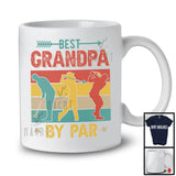 Vintage Retro Best Grandpa By Par, Joyful Father's Day Golf Player Playing Team, Family Group T-Shirt