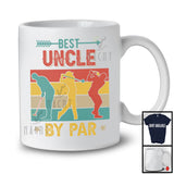 Vintage Retro Best Uncle By Par, Joyful Father's Day Golf Player Playing Team, Family Group T-Shirt