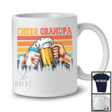 Vintage Retro Cheers Grandpa, Cheerful Father's Day Beer Milk Bottle, New Grandpa Family T-Shirt