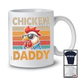 Vintage Retro Chicken Daddy, Sarcastic Father's Day Chicken Sunglasses, Farmer Family Group T-Shirt