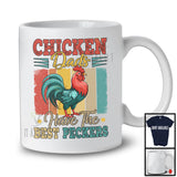 Vintage Retro Chicken Dads Have The Best Peckers, Lovely Father's Day Rooster, Farmer Family T-Shirt