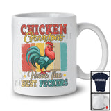 Vintage Retro Chicken Grandpas Have The Best Peckers, Lovely Father's Day Rooster, Farmer Family T-Shirt