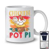 Vintage Retro Chicken Pot Pi, Humorous Pi Day Chicken In Pot, Math Student Teacher Group T-Shirt