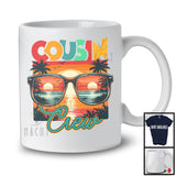 vintage Retro Cousin Crew, Merveilleuses lunettes de soleil de plage de vacances d’été, T-shirt de groupe familial