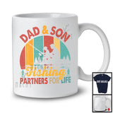 Vintage Retro Dad Son Fishing Partners For Life, Wonderful Father's Day Fishing, Fisher Family T-Shirt