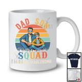 Vintage Retro Dad-Son Squad, Awesome Father's Day Daddy Son Sunglasses, Family Group T-Shirt