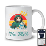 Vintage Retro Dad Who Always Came Back With The Milk, Amazing Father's Day Cat Animal T-Shirt