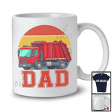 Vintage Retro Dad, Joyful Father's Day Garbage Truck Driver Proud, Matching Family Group T-Shirt