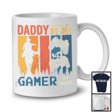 Vintage Retro Daddy By Day Gamer By Night, Awesome Father's Day Gaming Lover, Gamer Family T-Shirt