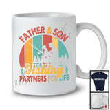 Vintage Retro Father Son Fishing Partners For Life, Wonderful Father's Day Fishing, Fisher Family T-Shirt