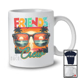 Vintage Retro Friends Crew, Wonderful Summer Vacation Beach Sunglasses, Friends Group T-Shirt