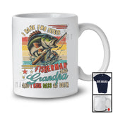 Vintage Retro I Have Two Titles Fisherman And Grandpa Kick Bass At Both, Happy Father's Day Fishing T-Shirt