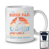 Vintage Retro I'm A Biker Dad Definition Much Cooler, Amazing Father's Day Motorcycle, Family T-Shirt