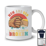 Vintage Retro Mom And Son A Bond That Can't Be Broken, Cool Mother's Day Hands, Family T-Shirt