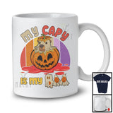 Vintage Retro My Capybara Is My Boo; Creepy Halloween Costume Santa Animal; Family T-Shirt