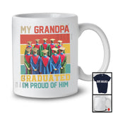 Vintage Retro My Grandpa Graduated I'm Proud Of Him, Awesome Father's Day Graduation, Family T-Shirt